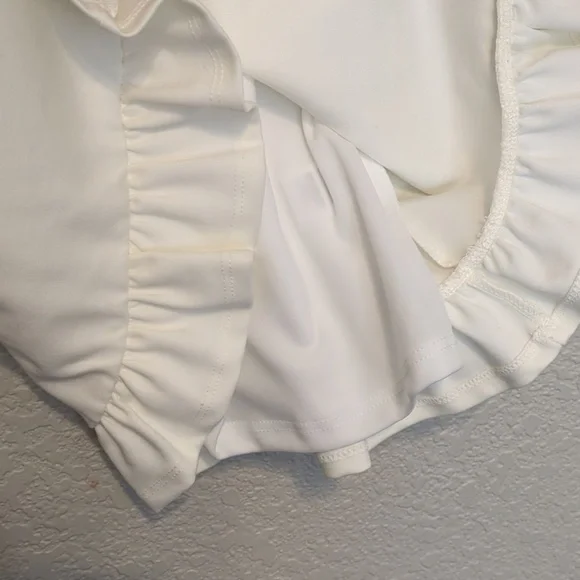 Lulu's Spoonful of Sass white fitted sleeveless ruffle trim bodycon mini dress - Picture 11 of 15